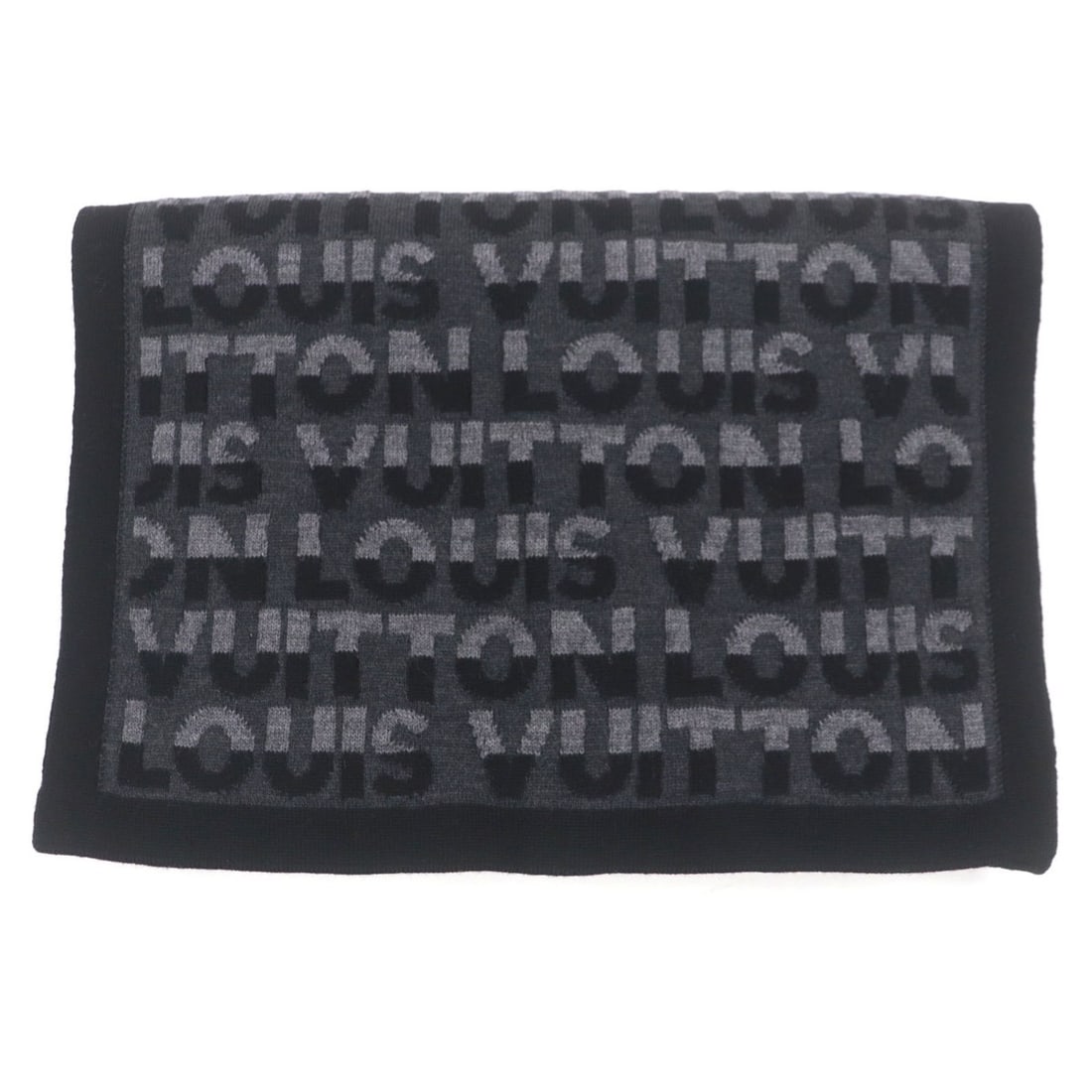 LOUIS VUITTON M70911 Echarpe LV Split 100% Wool Noir Gris Anthracite Knit Scarf Made in Italy: --- Catalog ---Category: SizeSize (LxW): 1.8m x 33cm / 70.86'' x 12.99''Category: DesignType: ShawlColor: NoirGender: Men,WomenMaterial: Wool Category: GeneralMPN: M70911Brand: Louis VuittonCountry of