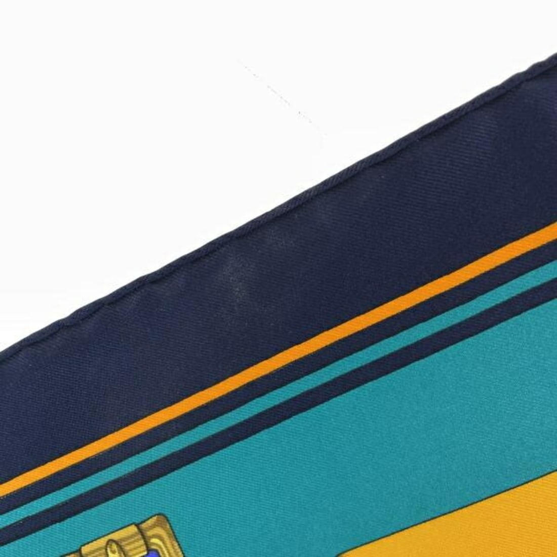Hermes silk scarf, Les Sangles, multicolor. - 8