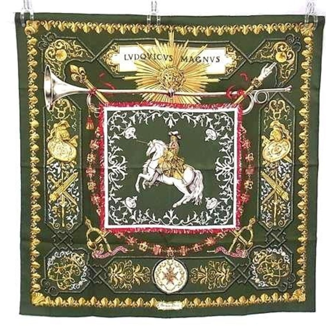 HERMES Carré 90 Scarf, Multicolor, 100% Silk, Women's, LVDOVICVS MAGNVS Louis XIV: --- Catalog ---Category: SizeSize (LxW): 90cm x 90cm / 35.43'' x 35.43''Category: DesignType: ScarfColor: Multi-colorGender: WomenMaterial: Silk 100%Category: GeneralBrand: HermesCountry of Origin: Fr