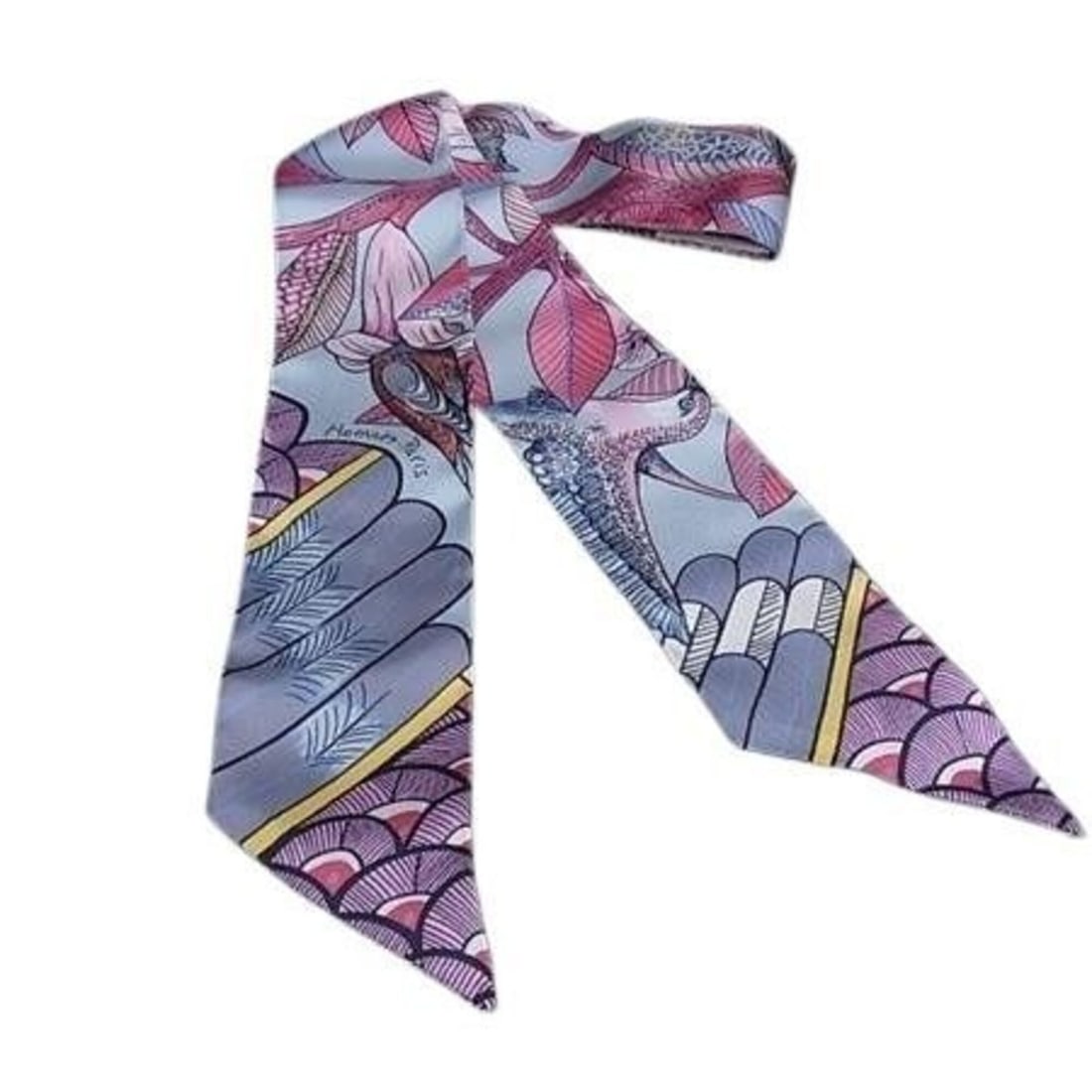HERMES Ribbon Scarf/Muffler Twilly H063224S 03 Multicolor Silk Women's Tree of Song: --- Catalog ---Category: SizeSize (LxW): 86cm x 5.09cm / 33.85'' x 2''Category: DesignType: ScarfColor: Multi-colorGender: WomenMaterial: Silk Category: GeneralMPN: H063224S 03Brand: HermesCountry of 