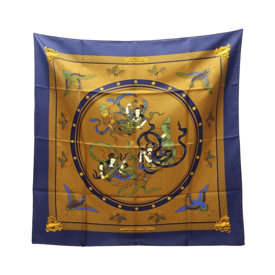 Hermes Carre 90 NIKKO (Nikko Toshogu Shrine) Scarf/Muffler, Silk, Women's, Brown/Blue Multicolor: --- Catalog ---Category: SizeSize (LxW): 89cm x 89cm / 35.03'' x 35.03''Category: DesignType: ScarfColor: Blue, Brown, Multi-colorGender: WomenMaterial: Silk Category: GeneralBrand: Hermes--- Item Lis