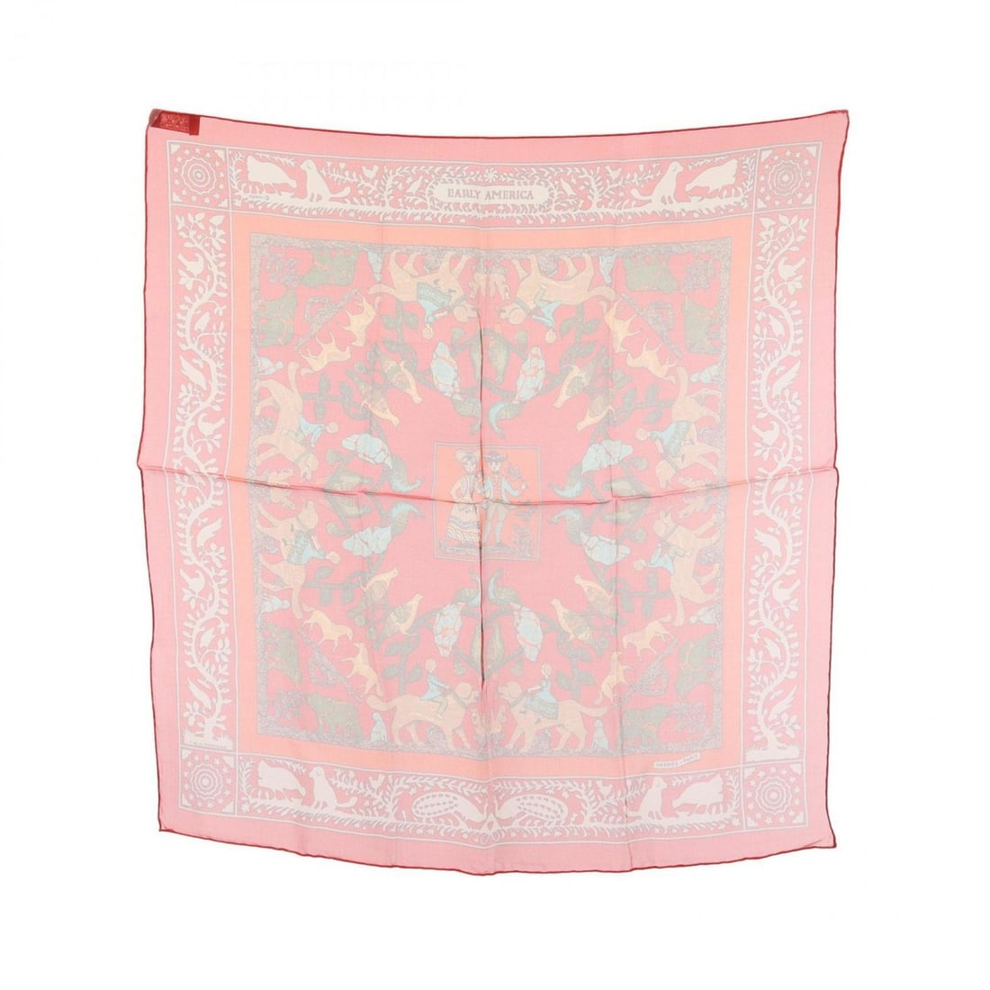 Hermes Petit Carré 45 Scarf Muffler Clothing Silk Women's Red Multicolor: --- Catalog ---Category: SizeSize (LxW): 42cm x 42cm / 16.53'' x 16.53''Category: DesignType: ScarfColor: Multi-color, Red colorGender: WomenMaterial: Silk Category: GeneralBrand: Hermes--- Item List 