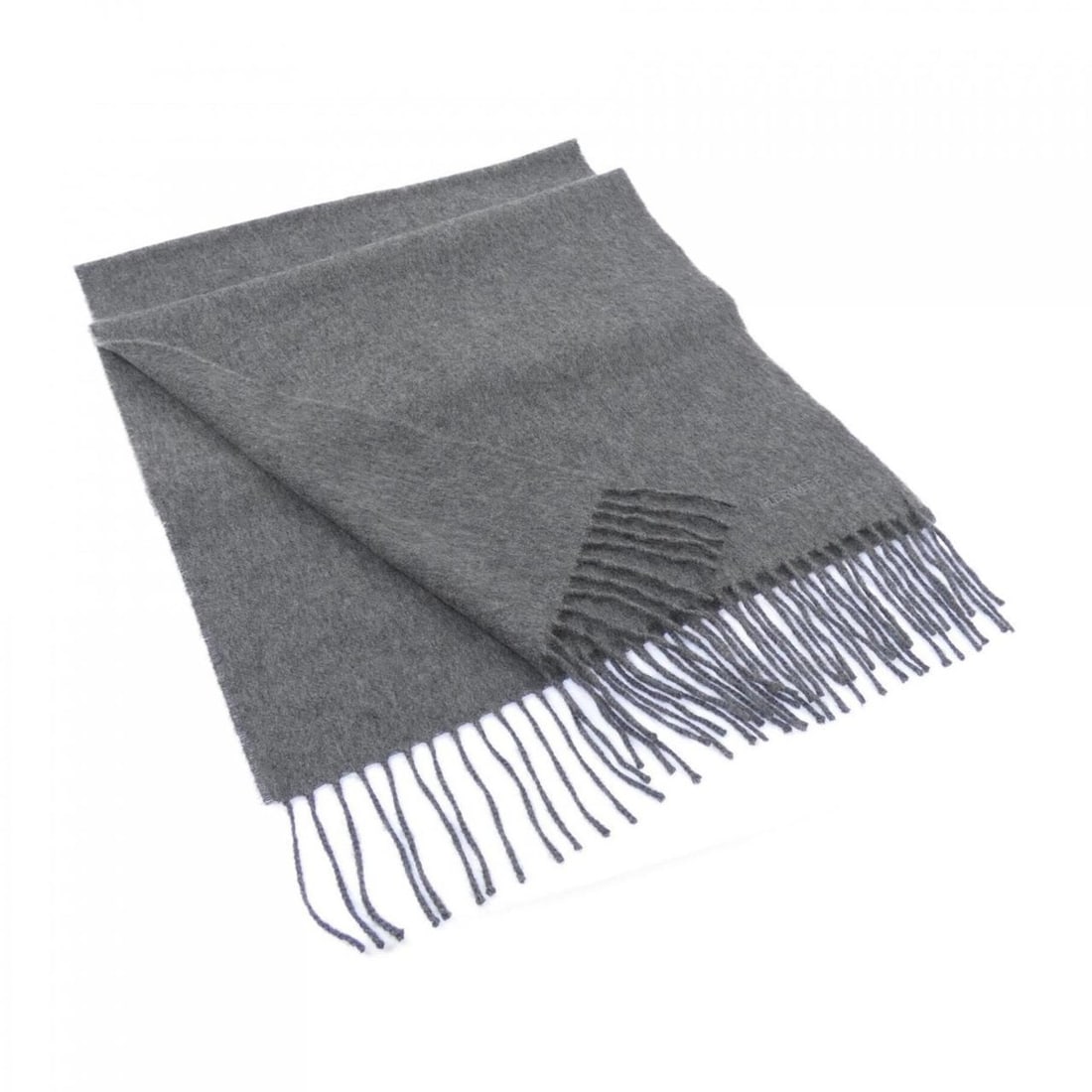 Hermes scarf: --- Catalog ---Category: SizeSize (LxW): 1.58m x 40cm / 62.2'' x 15.74''Category: DesignType: StoleColor: GrayMaterial: Cashmere Category: GeneralBrand: Hermes--- Item List ---Section: