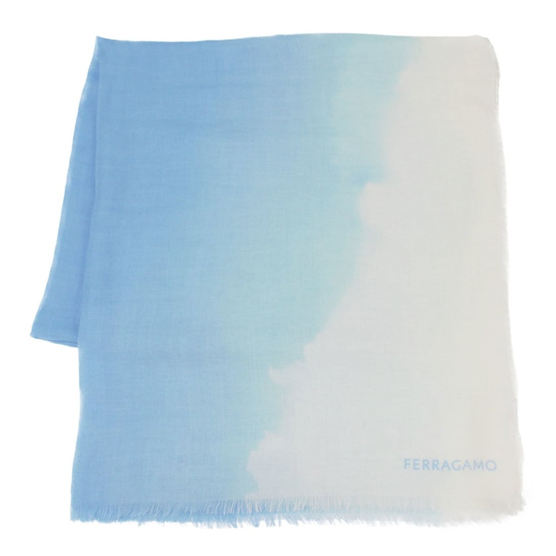 Salvatore Ferragamo Blue Cashmere Large Shawl Scarf with Gradient Design for Women K4753: --- Catalog ---Category: SizeSize (LxW): 1.95m x 94cm / 76.77'' x 37''Category: DesignType: ShawlColor: BlueGender: WomenMaterial: Cashmere Category: GeneralBrand: Salvatore FerragamoCountry of Origin