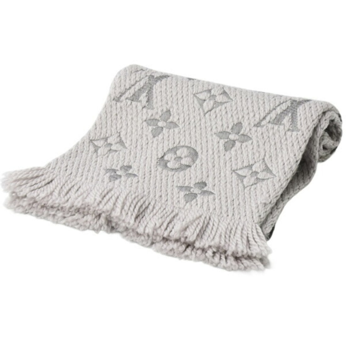 Louis Vuitton Echarpe Mania Scarf for Women, Wool x Silk, Gray, M74742: --- Catalog ---Category: SizeSize (LxW): 1.66m x 29.5cm / 65.35'' x 11.61''Category: DesignColor: GrayGender: WomenMaterial: Wool , Silk Category: GeneralMPN: M74742Brand: Louis VuittonCountry of Orig