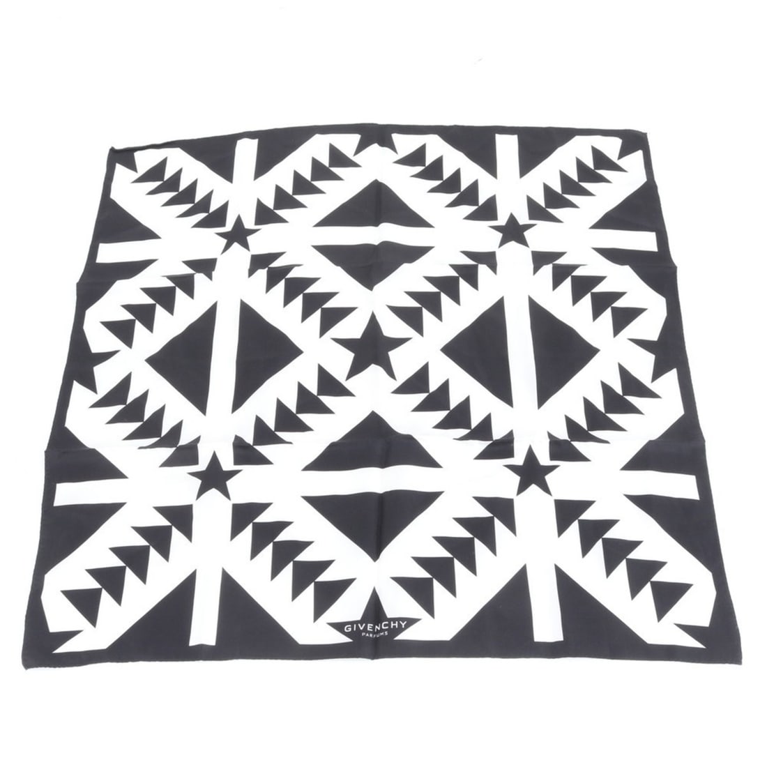 Givenchy Silk Star Print Scarf/Muffler, Black, Women's (1 of 10)