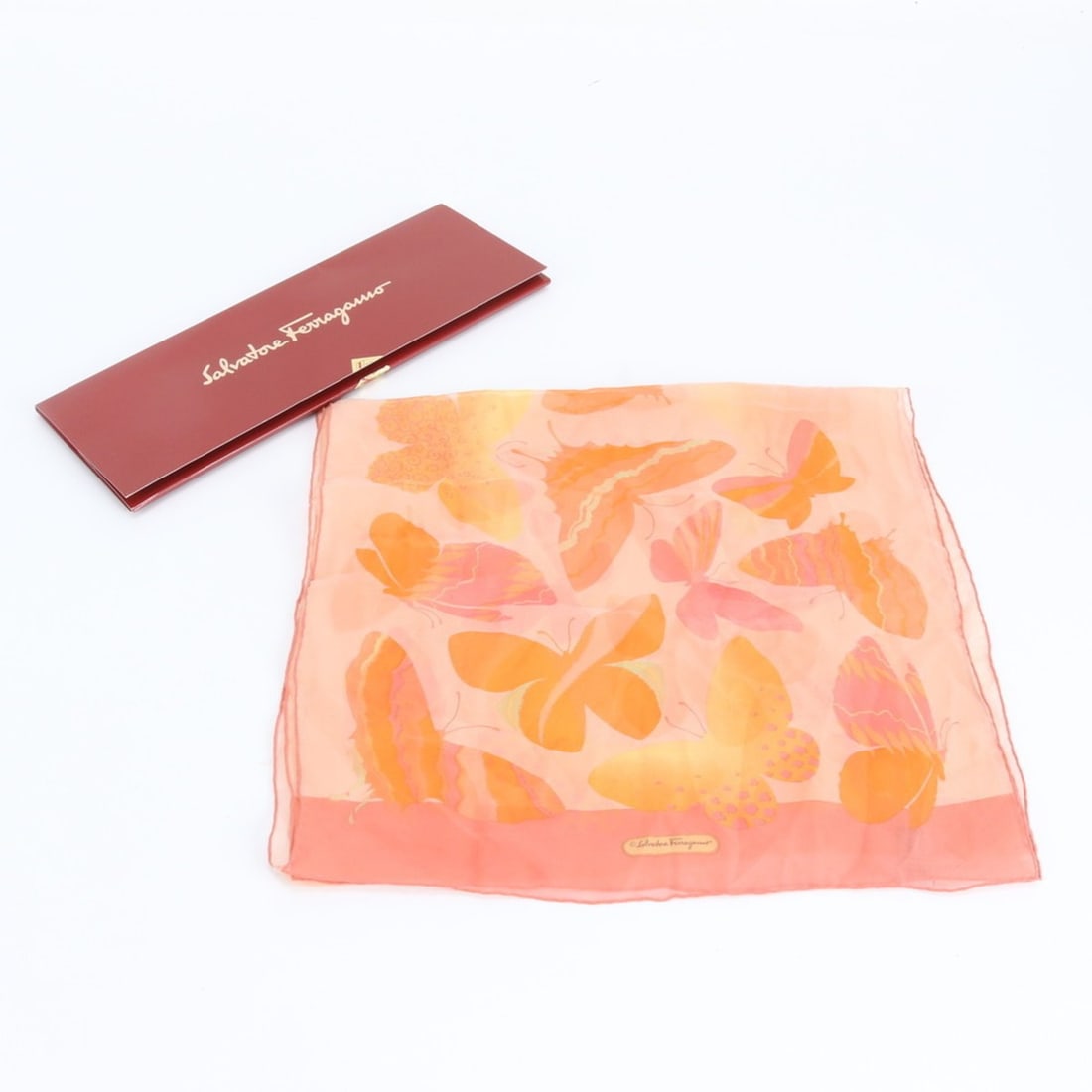 Salvatore Ferragamo Silk Butterfly Scarf/Muffler for Women (1 of 17)