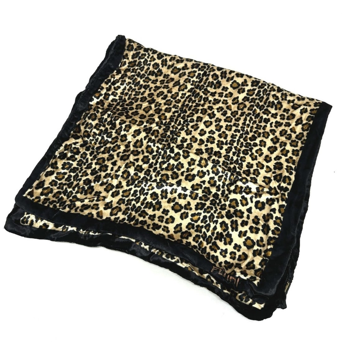 FENDI Leopard Print Scarf/Muffler/Shawl, Velour, Women's, Brown: --- Catalog ---Category: SizeSize (LxW): 40cm x 1.54m / 15.74'' x 60.62''Category: DesignType: ScarfColor: Black, BrownGender: WomenCategory: GeneralBrand: FendiCountry of Origin: Italy--- Item List -