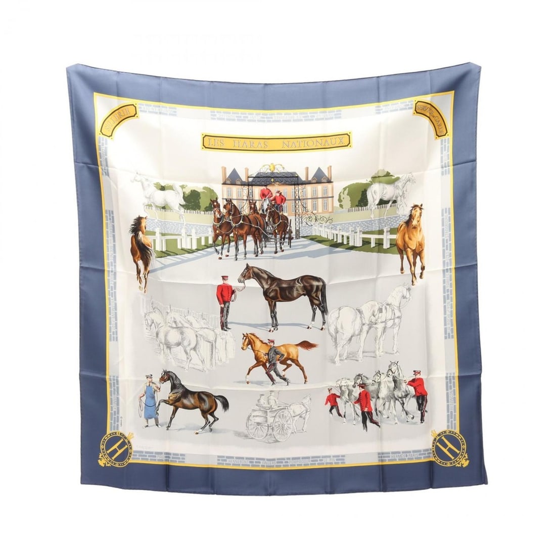 Hermès HERMES Carré 90 LES HARAS NATIONAUX Scarf, Silk, Women's, Blue, Multicolor: --- Catalog ---Category: SizeSize (LxW): 89cm x 89cm / 35.03'' x 35.03''Category: DesignType: ScarfColor: Blue, Multi-colorGender: WomenMaterial: Silk Category: GeneralBrand: Hermes--- Item List ---Se