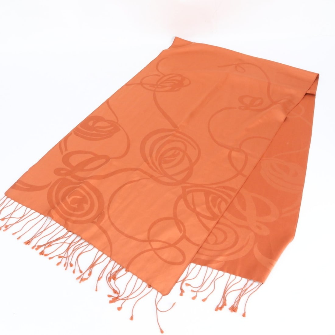 Loewe Silk Fringe Orange Stole Shawl Scarf Women's: --- Catalog ---Category: SizeSize (LxW): 2m x 60cm / 78.74'' x 23.62''Category: DesignType: StoleColor: OrangeGender: WomenMaterial: Silk Category: GeneralBrand: LoeweCountry of Origin: Italy--- Item 