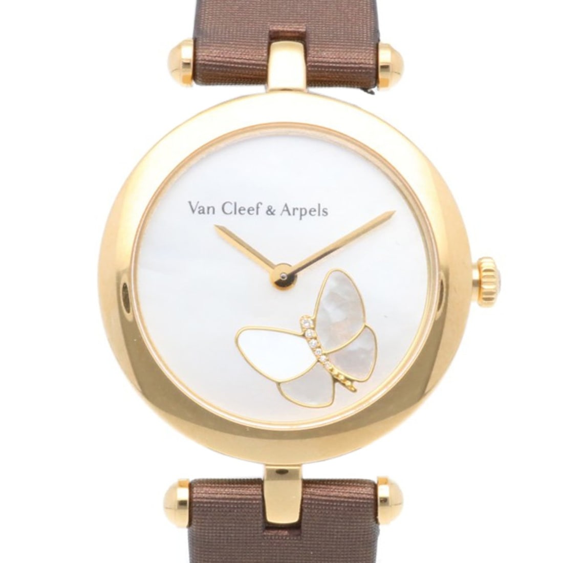 Van Cleef & Arpels Lady Papillon Watch, 18K Yellow Gold, Quartz Movement, Overhauled, Ladies': --- Catalog ---Category: SizeWrist Size: 14cm - 16cm / 5.51'' - 6.29''Case Diameter: 28mm / 1.1''Category: DesignType: WristwatchGender: WomenMaterial (Band): Yellow gold (18K)Material (Case): Yellow