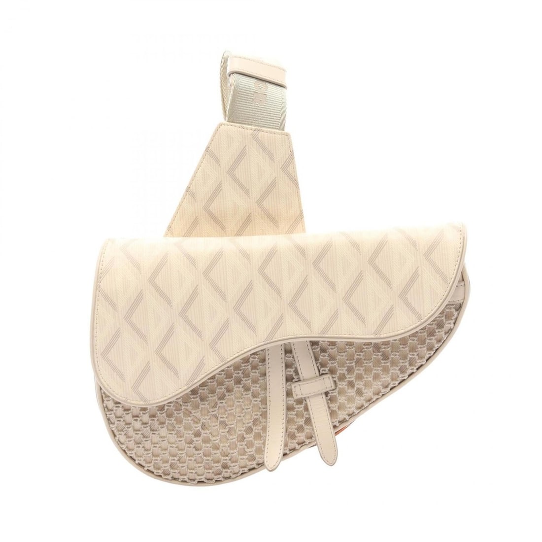 Christian Dior Dior Nautic Saddle Bag CD Diamond Waist Body Handbag Coated Canvas Leather Men's: --- Catalog ---Category: SizeSize (HxWxD): 17cm x 27cm x 4cm / 6.69'' x 10.62'' x 1.57''Strap Length: 120cm / 47.24''Category: DesignType: Fanny pack, Handbag, Saddle bagColor: Ivory, Multi-colorGende