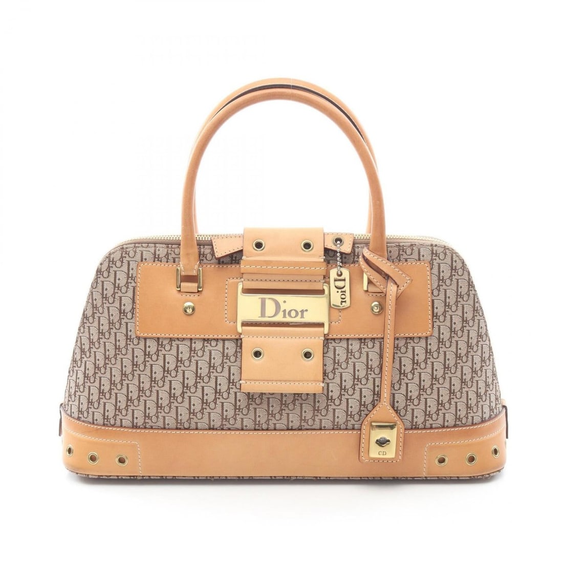 Christian Dior Dior Street Chic Trotter Handbag - Canvas and Leather Women's Beige/Brown: --- Catalog ---Category: SizeSize (HxWxD): 18cm x 35cm x 11cm / 7.08'' x 13.77'' x 4.33''Handle Length: 35cm / 13.77''Category: DesignType: HandbagColor: Beige, BrownGender: WomenMaterial: Canvas , Le