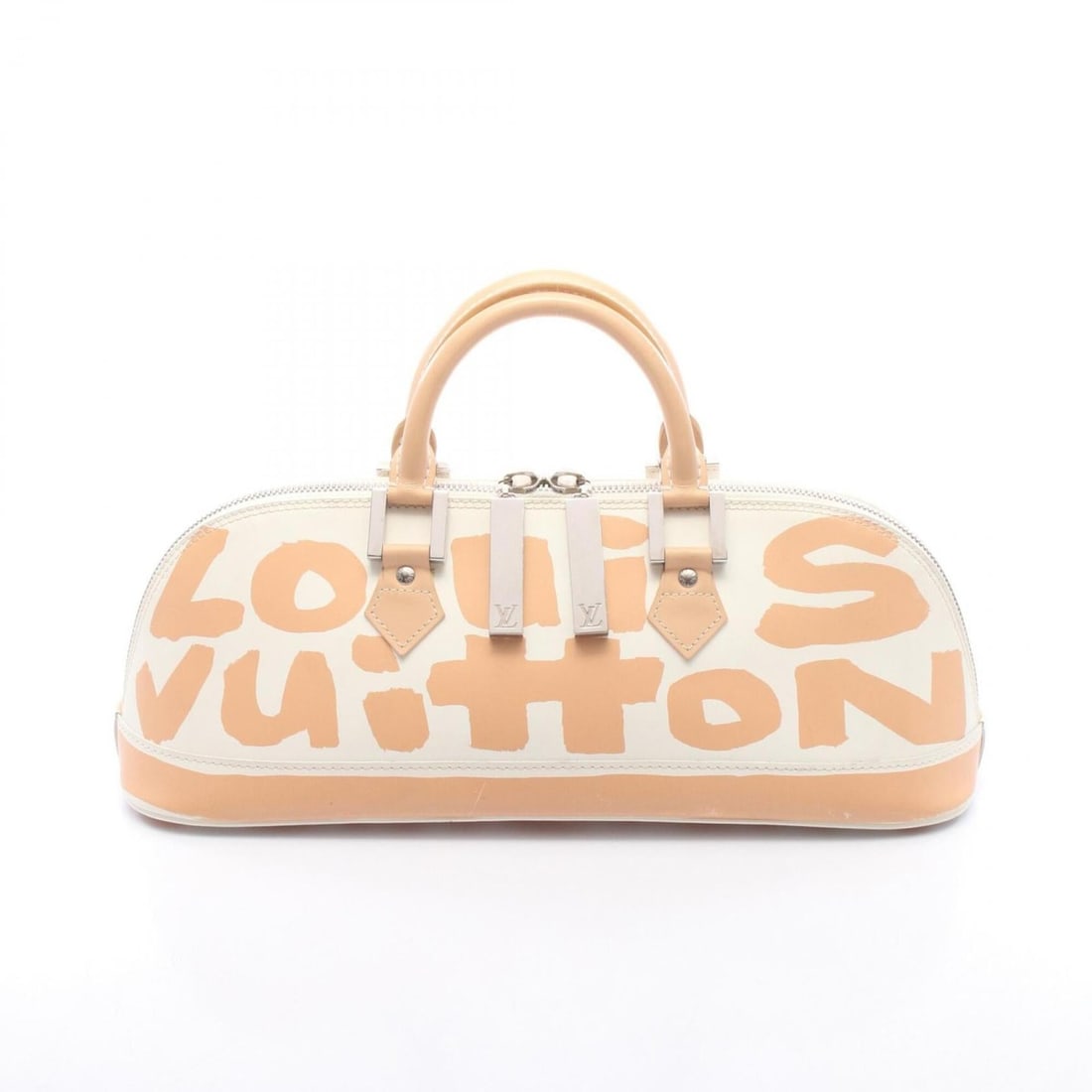 Louis Vuitton Alma Horizontal Monogram Graffiti Handbag, Leather, Women's, White/Beige, M92176: --- Catalog ---Category: SizeSize (HxWxD): 14.5cm x 38cm x 12.5cm / 5.7'' x 14.96'' x 4.92''Category: DesignType: HandbagColor: Beige, WhiteGender: WomenMaterial: Leather Category: GeneralMPN: M92176B