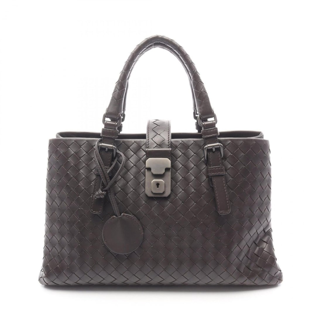 Bottega Veneta Intrecciato Roma Handbag, Leather, Women's, Brown (1 of 15)