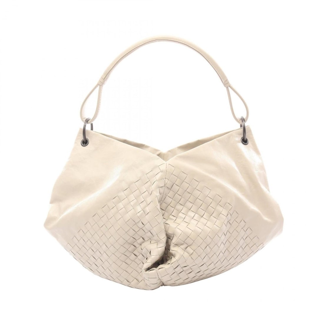 Bottega Veneta Intrecciato Aquilone Fortune Cookie Handbag, Leather, Women's, Beige (1 of 10)