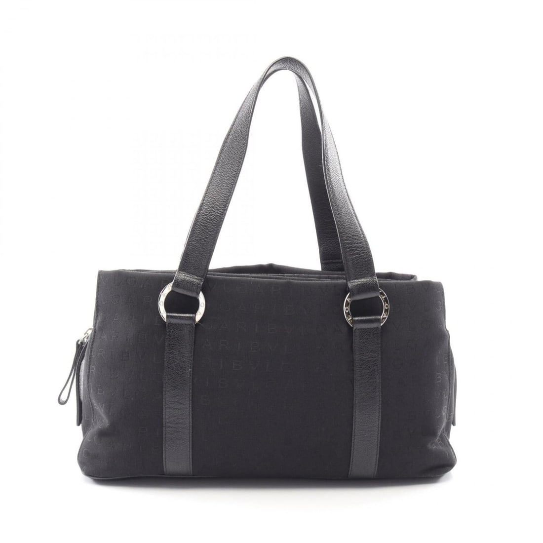 Bulgari BVLGARI Logo Mania Handbag, Canvas Leather, Women's, Black: --- Catalog ---Category: SizeSize (HxWxD): 19cm x 36cm x 12cm / 7.48'' x 14.17'' x 4.72''Category: DesignType: HandbagColor: BlackGender: WomenMaterial: Canvas , Leather Category: GeneralBrand: Bvlgar