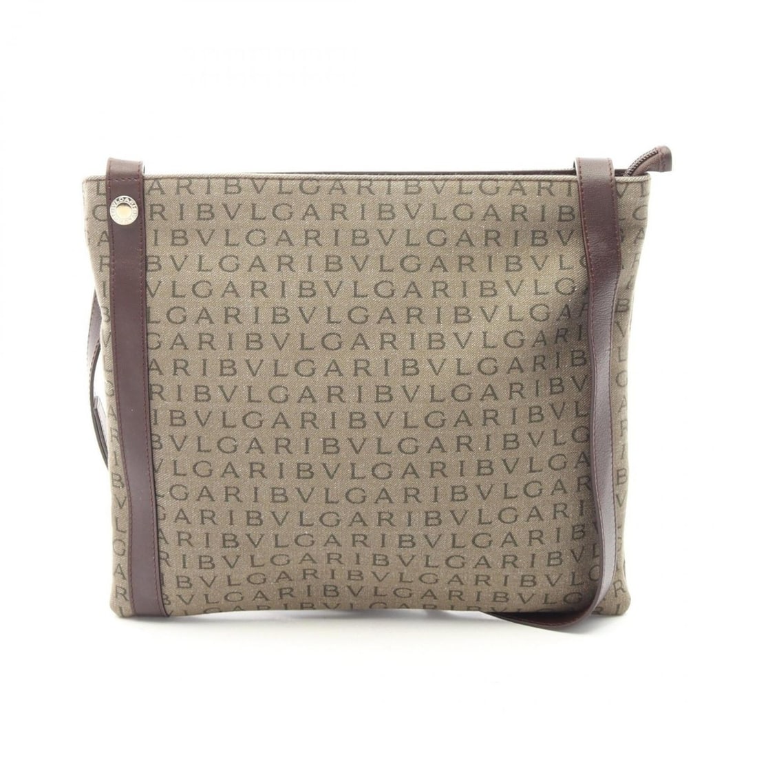 Bulgari BVLGARI Logo Mania Shoulder Bag Handbag Canvas Leather Women's Khaki Brown: --- Catalog ---Category: SizeSize (HxWxD): 26cm x 31cm x 2cm / 10.23'' x 12.2'' x 0.78''Category: DesignType: Handbag, Shoulder bagColor: Brown, KhakiGender: WomenMaterial: Canvas , Leather Category: 