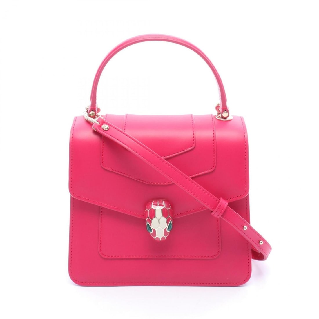 Bulgari BVLGARI Serpenti Forever 2-Way Handbag, Leather, Women's, Pink: --- Catalog ---Category: SizeSize (HxWxD): 16cm x 18.5cm / 6.29'' x 7.28''Category: DesignType: HandbagColor: PinkGender: WomenMaterial: Leather Category: GeneralBrand: Bvlgari--- Item List ---Section