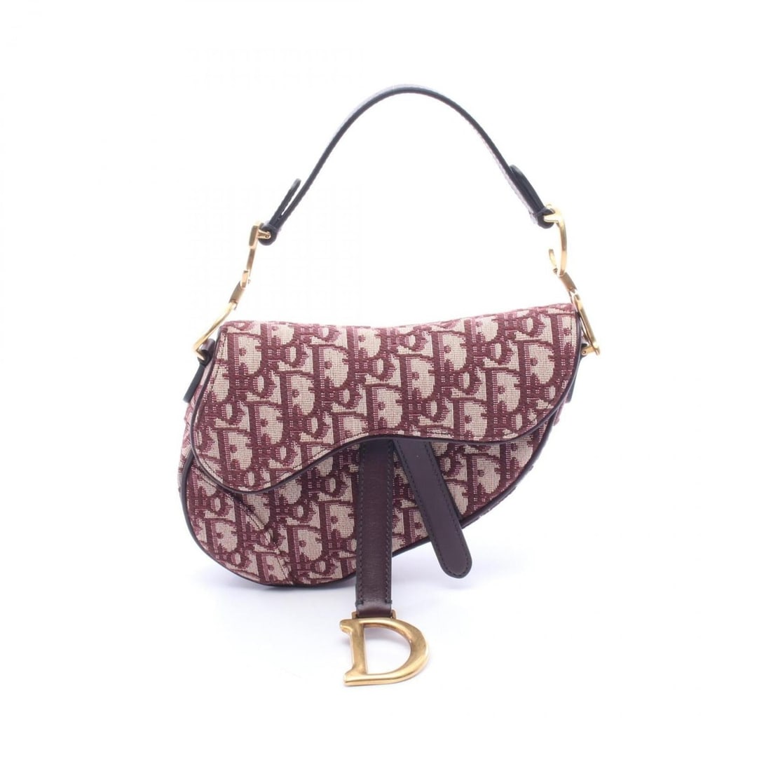 Christian Dior Dior Saddle Bag Mini Oblique Jacquard Handbag, Canvas and Leather, Women's,: --- Catalog ---Category: SizeSize (HxWxD): 13cm x 18cm x 5cm / 5.11'' x 7.08'' x 1.96''Handle Length: 34cm / 13.38''Category: DesignType: Handbag, Saddle bagColor: Beige, BordeauxGender: WomenMaterial