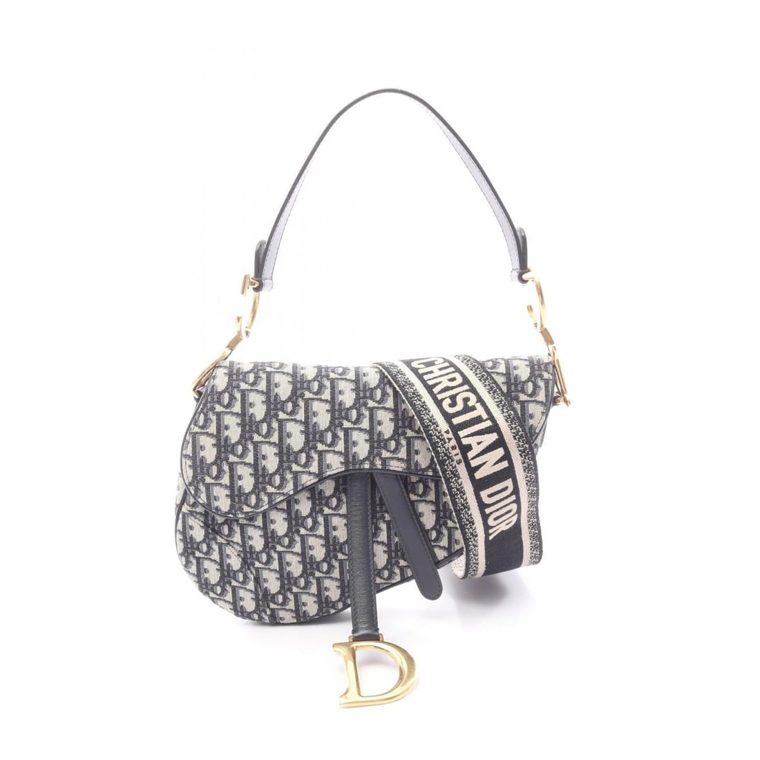 Christian Dior Dior Saddle Bag Oblique Jacquard Handbag, Canvas Leather, Women's, Beige/Navy: --- Catalog ---Category: SizeSize (HxWxD): 17cm x 24cm x 6cm / 6.69'' x 9.44'' x 2.36''Strap Length: 92cm / 36.22''Handle Length: 52cm / 20.47''Category: DesignType: Handbag, Saddle bagColor: Beige, N