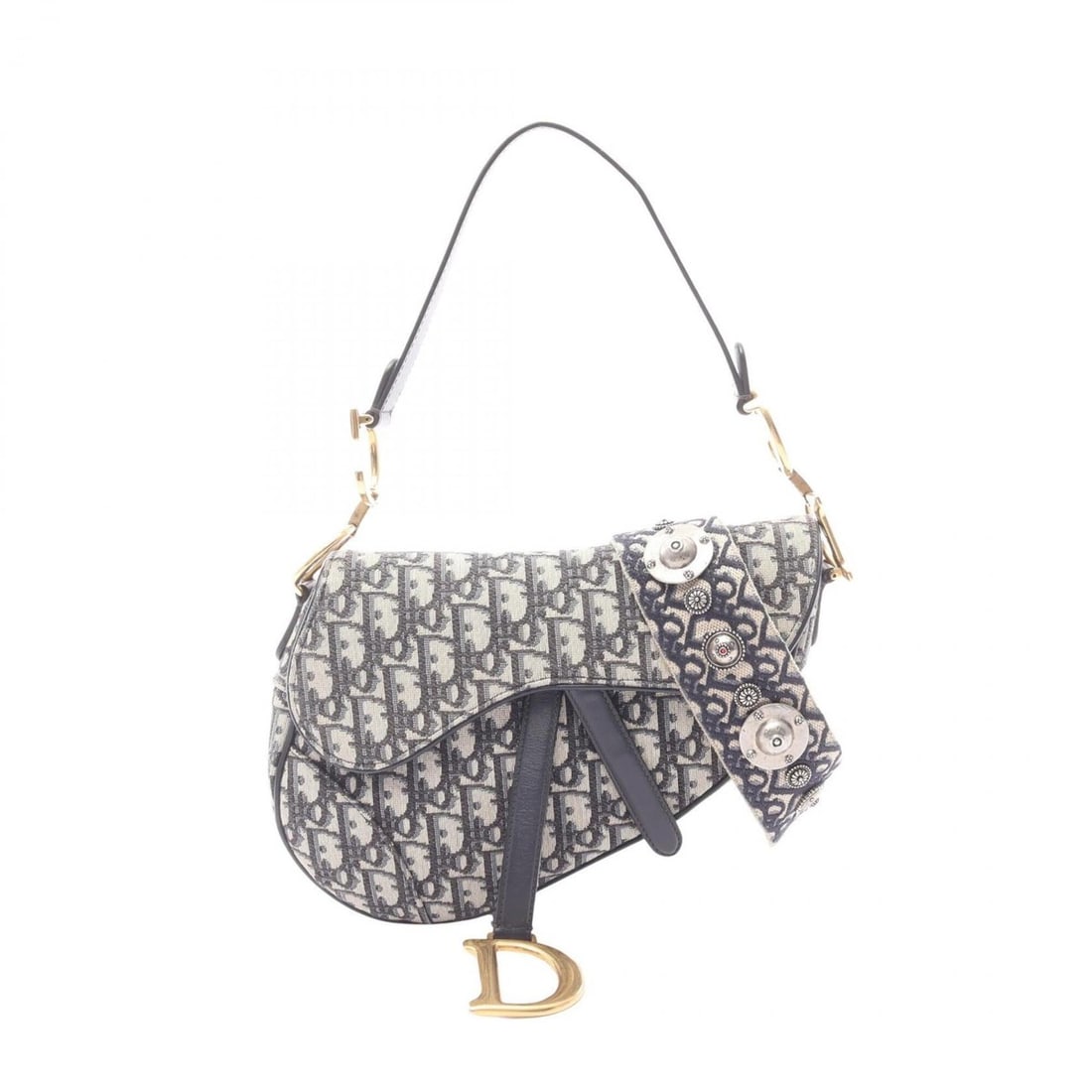 Christian Dior Dior Saddle Bag Oblique 2-Way Handbag, Canvas and Leather, Women's, Beige/Navy: --- Catalog ---Category: SizeSize (HxWxD): 17cm x 23cm x 5cm / 6.69'' x 9.05'' x 1.96''Strap Length: 95cm / 37.4''Handle Length: 52cm / 20.47''Category: DesignType: Handbag, Saddle bagColor: Beige, Na