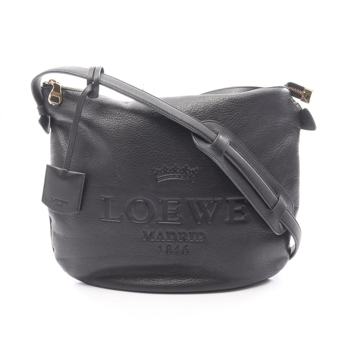 Loewe Heritage Shoulder Bag/Handbag, Leather, Women's, Black: --- Catalog ---Category: SizeSize (HxWxD): 27cm x 30cm x 4cm / 10.62'' x 11.81'' x 1.57''Category: DesignType: Shoulder bagColor: BlackGender: WomenMaterial: Leather Category: GeneralBrand: Loewe--- I
