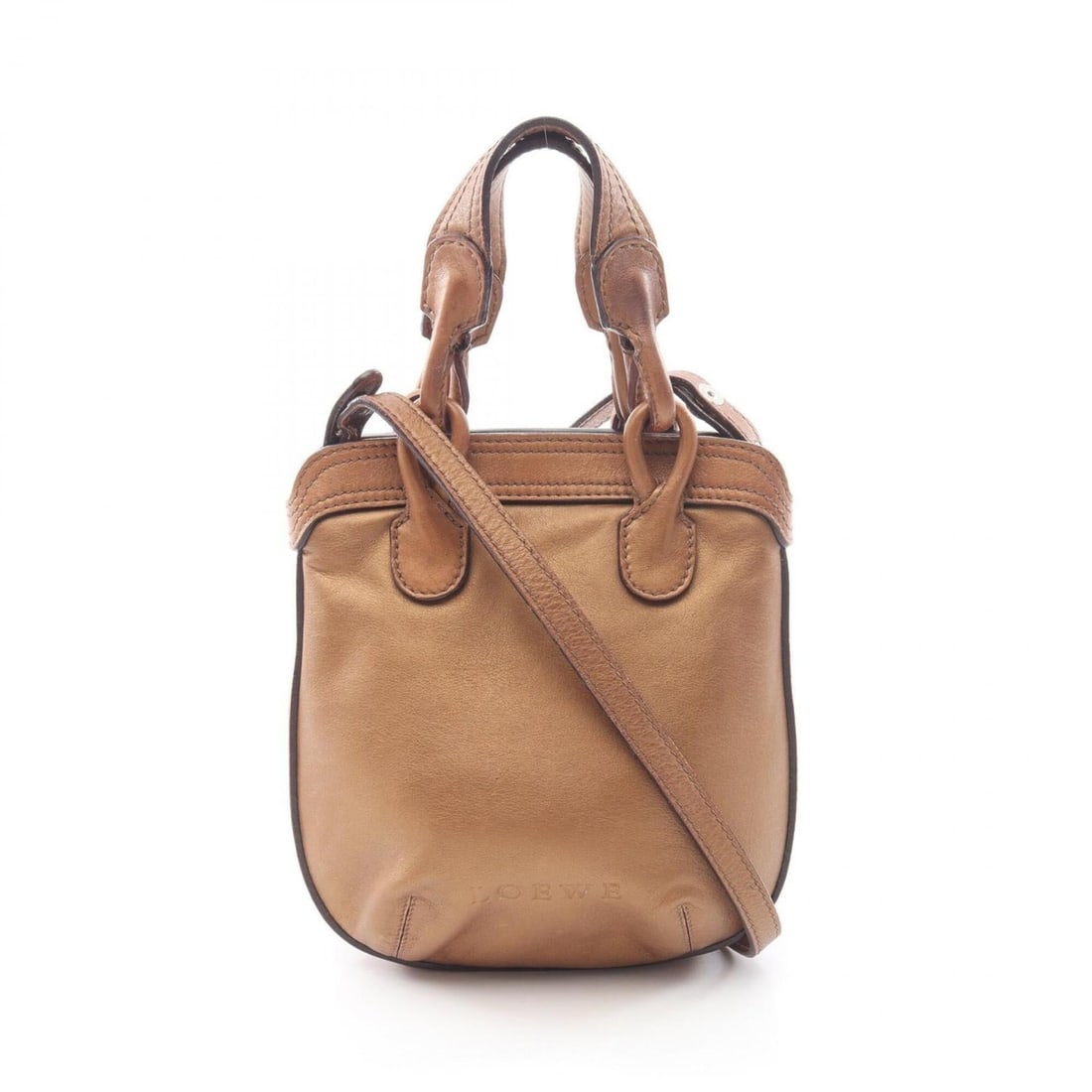 Loewe Fiesta 2-Way Handbag, Leather, Women's, Brown: --- Catalog ---Category: SizeSize (HxWxD): 23cm x 21cm x 9cm / 9.05'' x 8.26'' x 3.54''Category: DesignType: HandbagColor: BrownGender: WomenMaterial: Leather Category: GeneralBrand: Loewe--- Item Lis