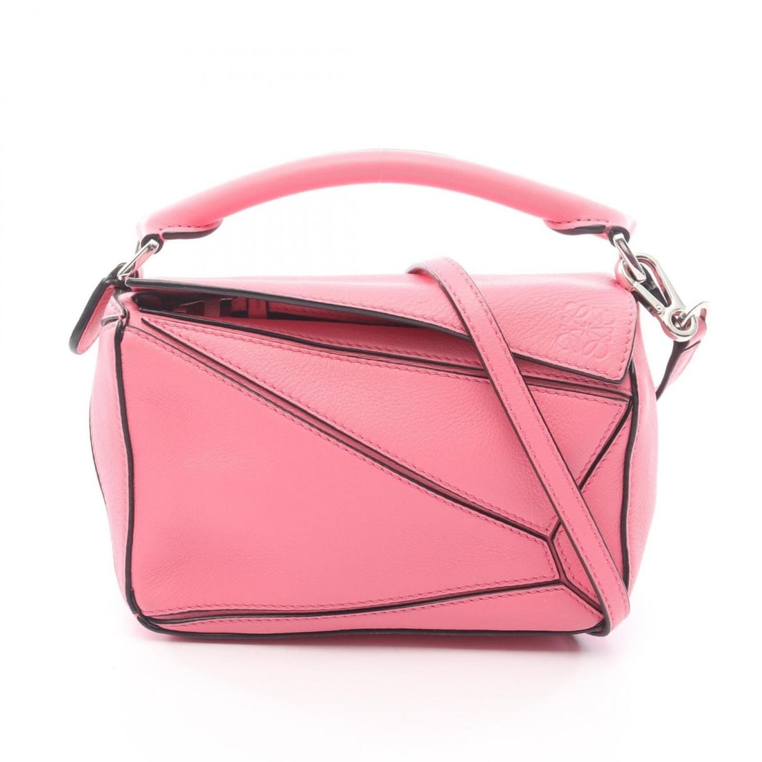 Loewe Puzzle Bag Mini 2-Way Handbag, Leather, Women's, Pink: --- Catalog ---Category: SizeSize (HxWxD): 11.5cm x 17.5cm x 7.5cm / 4.52'' x 6.88'' x 2.95''Category: DesignType: HandbagColor: PinkGender: WomenMaterial: Leather Category: GeneralBrand: Loewe--- Ite