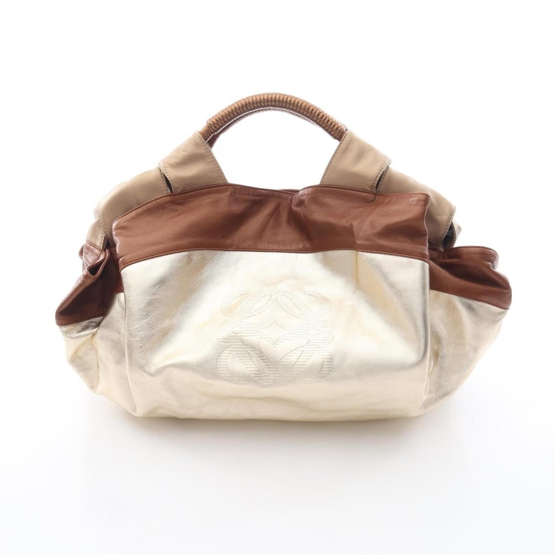 Loewe Nappa Aire Handbag, Leather, Women's, Gold/Brown Tones: --- Catalog ---Category: SizeSize (HxWxD): 28cm x 52cm x 15.5cm / 11.02'' x 20.47'' x 6.1''Category: DesignType: HandbagColor: Brown, GoldGender: WomenMaterial: Leather Category: GeneralBrand: Loewe--