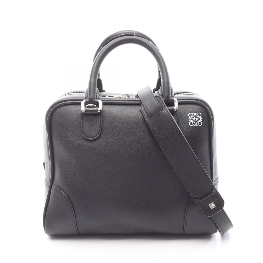 Loewe Amazona 75 2-Way Handbag, Leather, Women's, Black: --- Catalog ---Category: SizeSize (HxWxD): 22cm x 28cm x 17cm / 8.66'' x 11.02'' x 6.69''Category: DesignType: HandbagColor: BlackGender: WomenMaterial: Leather Category: GeneralBrand: Loewe--- Item L