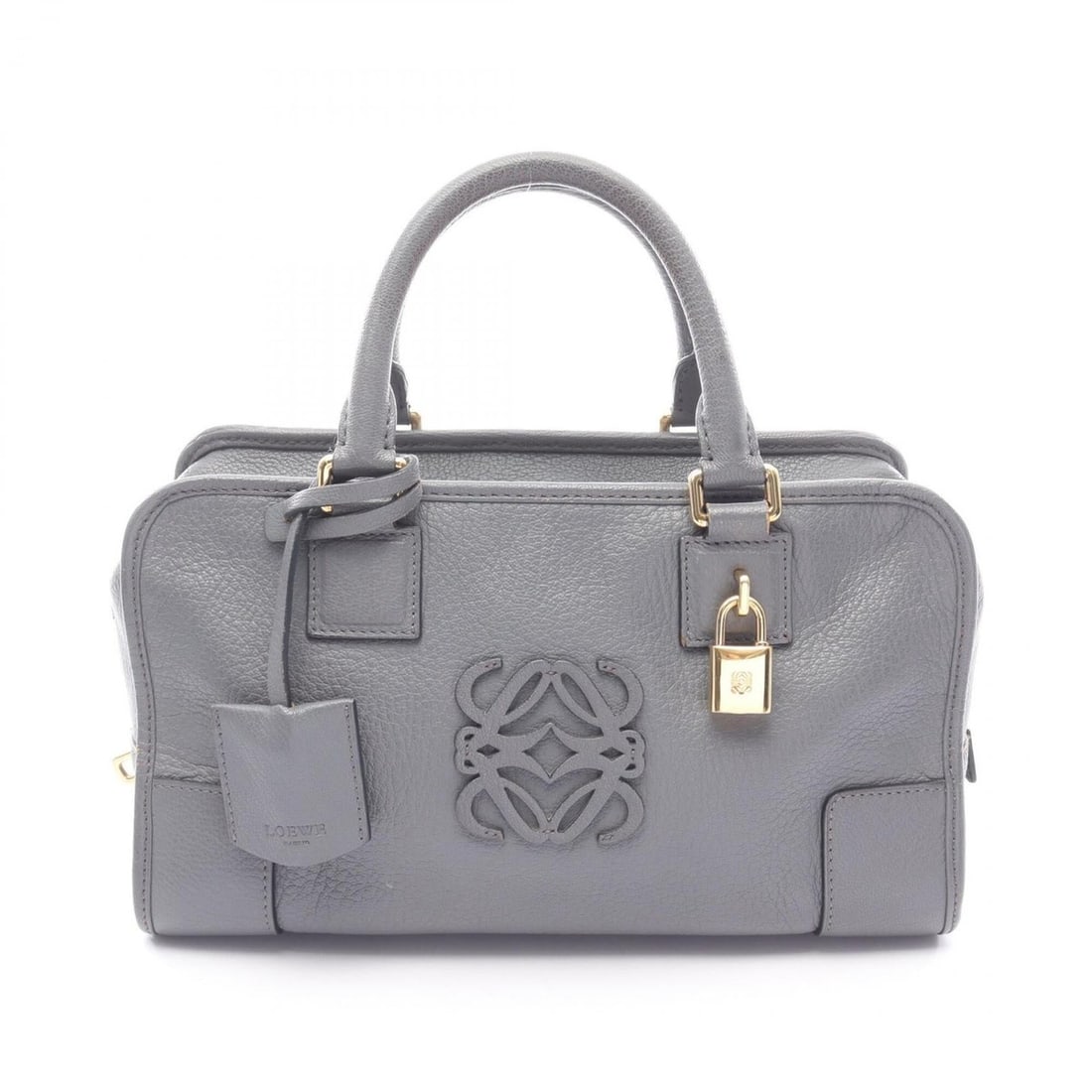 Loewe Amazona 28 Handbag, Leather, Women's, Gray: --- Catalog ---Category: SizeSize (HxWxD): 16.5cm x 28.5cm x 13cm / 6.49'' x 11.22'' x 5.11''Category: DesignType: HandbagColor: GrayGender: WomenMaterial: Leather Category: GeneralBrand: Loewe--- Ite