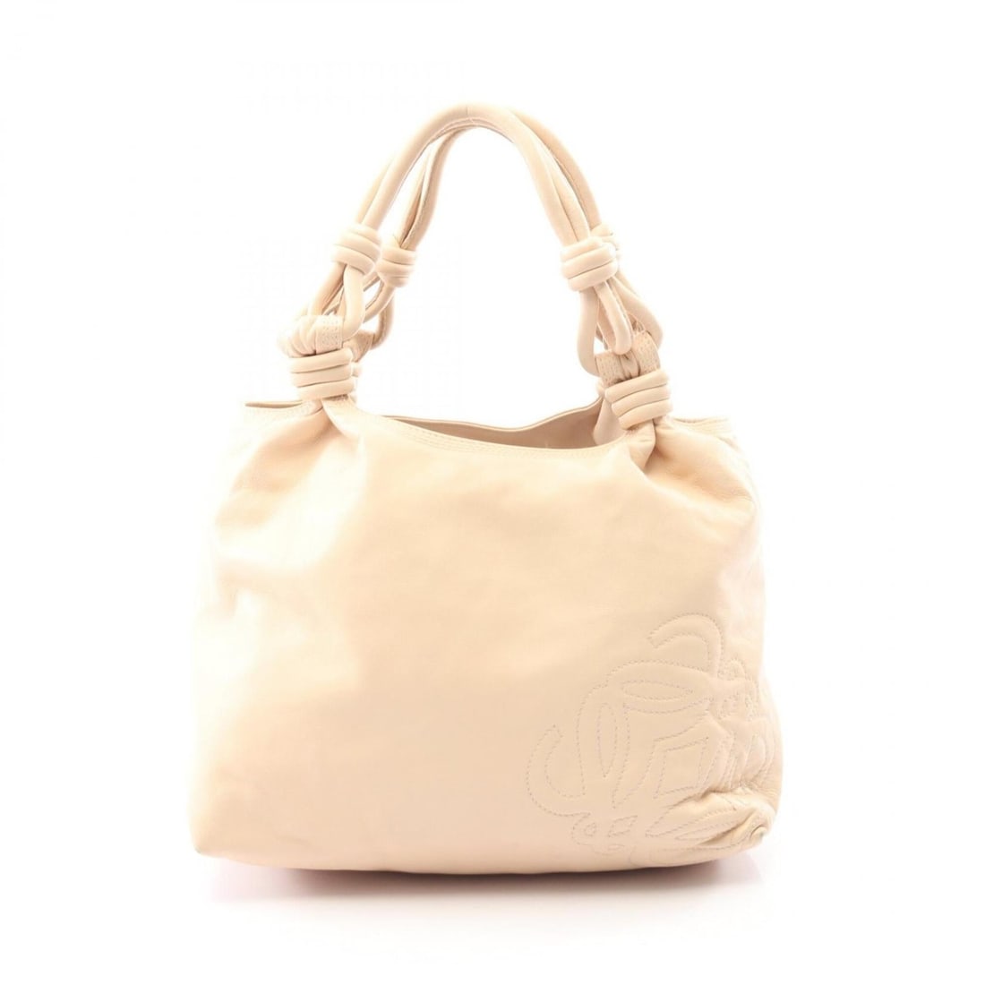 Loewe Anagram Handbag, Leather, Women's, Beige (1 of 10)