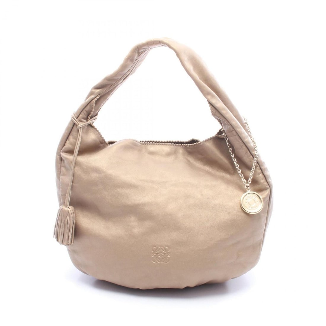 Loewe Anagram Shoulder Bag/Handbag, Leather, Women's, Gold Tone: --- Catalog ---Category: SizeSize (HxWxD): 30cm x 35cm x 19cm / 11.81'' x 13.77'' x 7.48''Category: DesignType: Handbag, Shoulder bagColor: GoldGender: WomenMaterial: Leather Category: GeneralBrand: