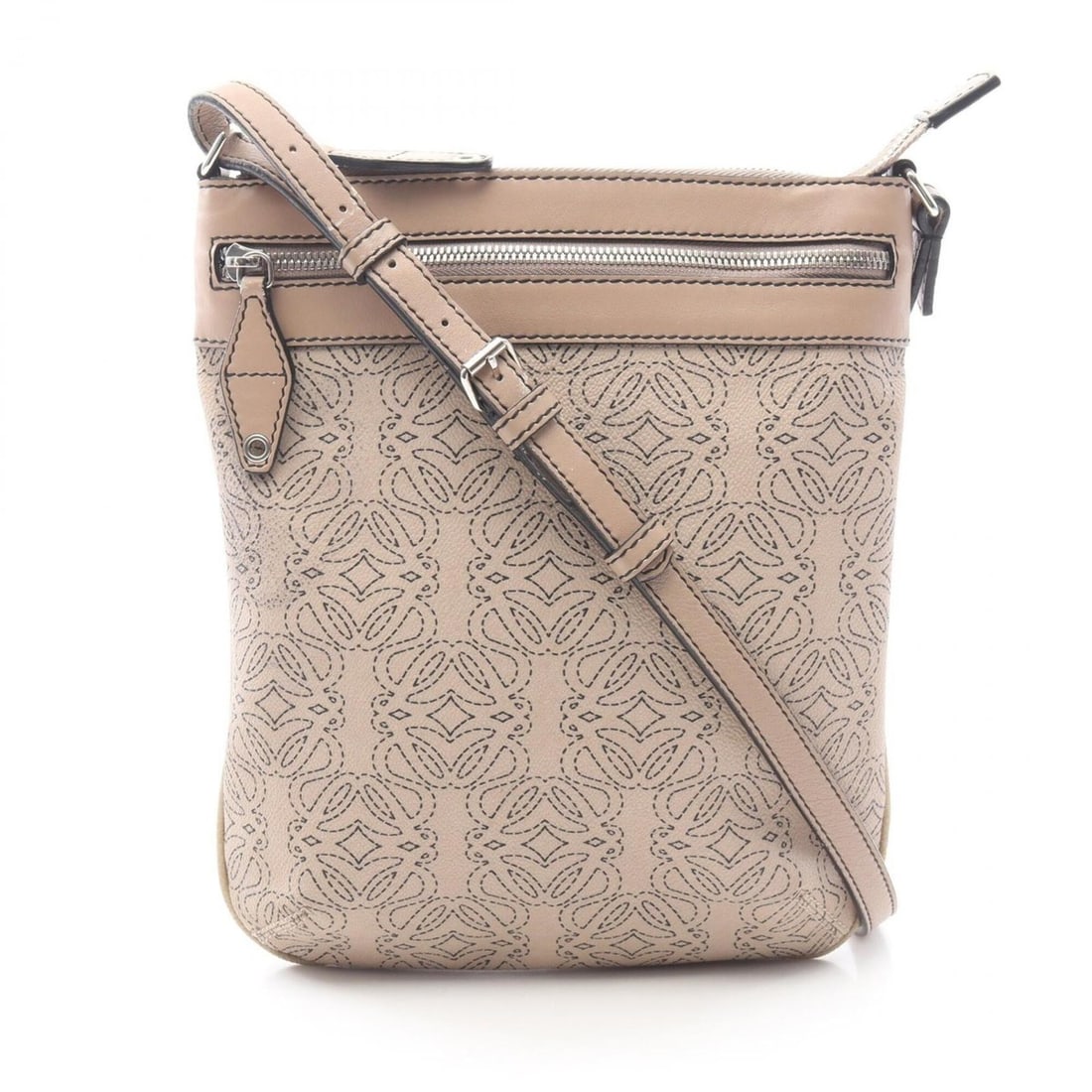 Loewe Anagram Shoulder Bag/Handbag, Coated Canvas and Leather, Women's, Beige: --- Catalog ---Category: SizeSize (HxWxD): 27cm x 21cm x 6cm / 10.62'' x 8.26'' x 2.36''Category: DesignType: Handbag, Shoulder bagColor: BeigeGender: WomenMaterial: Coated canvas , Leather Category: