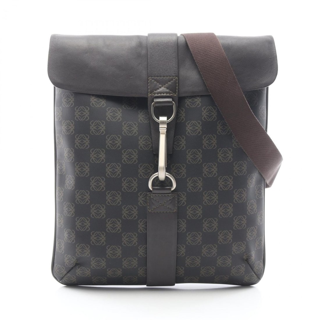 Loewe Anagram Shoulder Bag/Handbag, Coated Canvas Leather, Men's/Women's, Brown: --- Catalog ---Category: SizeSize (HxWxD): 36cm x 30cm x 2cm / 14.17'' x 11.81'' x 0.78''Category: DesignType: Handbag, Shoulder bagColor: BrownGender: Men,WomenMaterial: Coated canvas Category: Gener