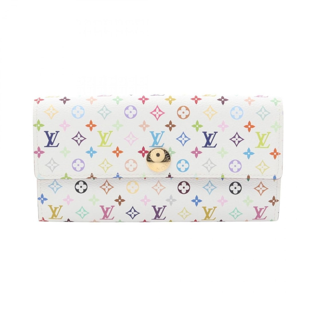 Louis Vuitton Portefeuille Sarah Monogram Multicolor Blanc Bi-fold Long Wallet for Women, White: --- Catalog ---Category: SizeSize (HxWxD): 10cm x 19cm x 2.5cm / 3.93'' x 7.48'' x 0.98''Category: DesignType: Long wallet (bi-fold)Color: WhiteGender: WomenMaterial: PVC Category: GeneralMPN: