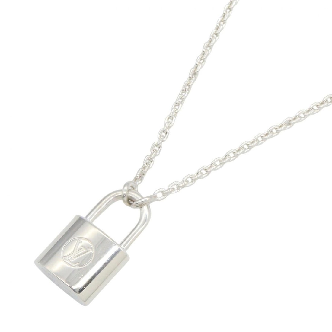 Louis Vuitton Lockit Pendant Necklace, Sterling Silver 925, Women's, Tone, Q93559: --- Catalog ---Category: SizePendant Size: 16mm x 9mm / 0.62'' x 0.35''Neck Circumference: 49.5 cm / 19.48''Category: DesignColor: SilverGender: WomenMaterial: Silver 925Necklace Type: NecklaceCategor
