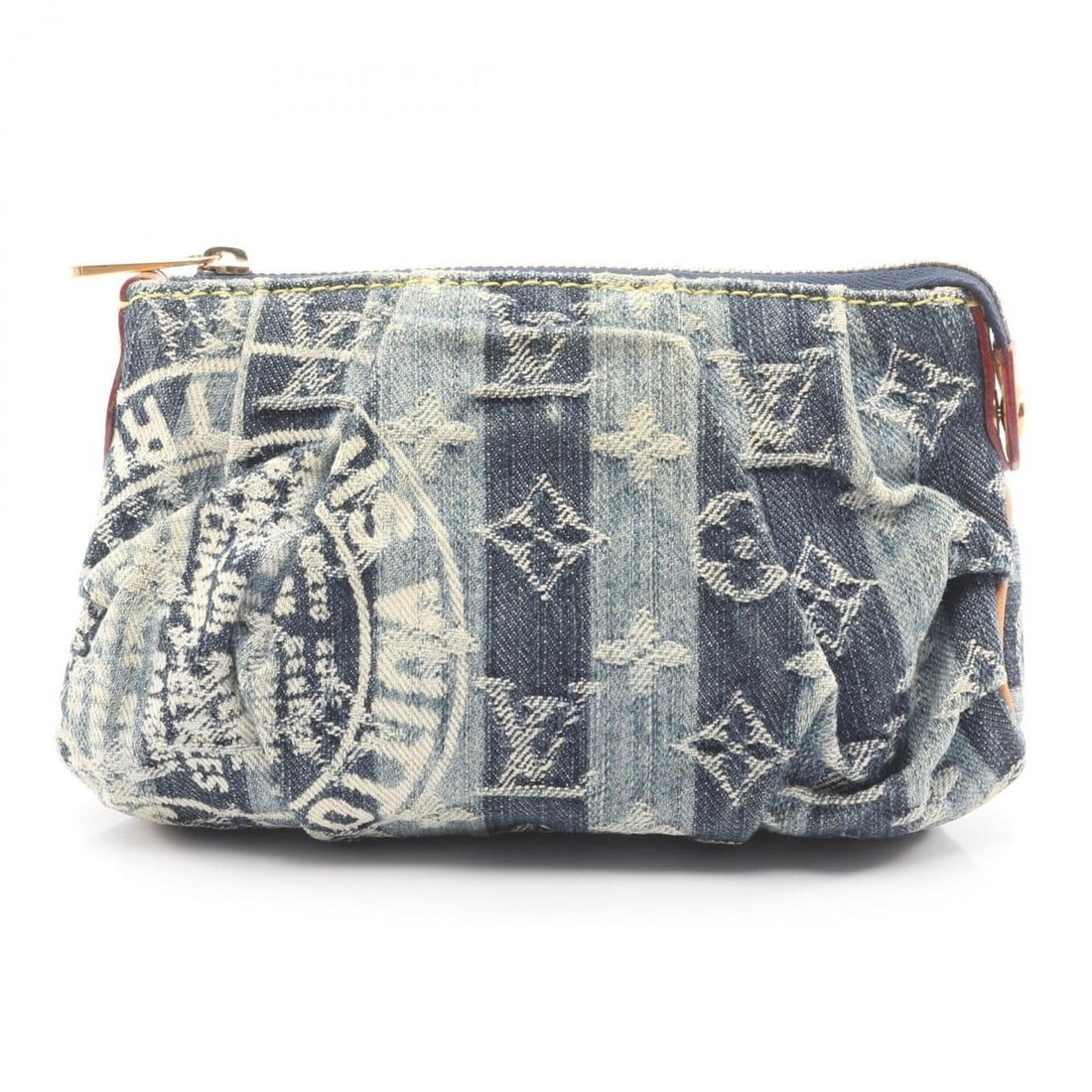 Louis Vuitton LOUIS VUITTON Trouse Raye Monogram Denim Handbag Pouch Leather Women's Blue M95335: --- Catalog ---Category: SizeSize (HxWxD): 9.5cm x 16cm / 3.74'' x 6.29''Category: DesignType: Handbag, PouchColor: BlueGender: WomenMaterial: Monogram Denim , Leather Category: GeneralMPN: M95335Bran