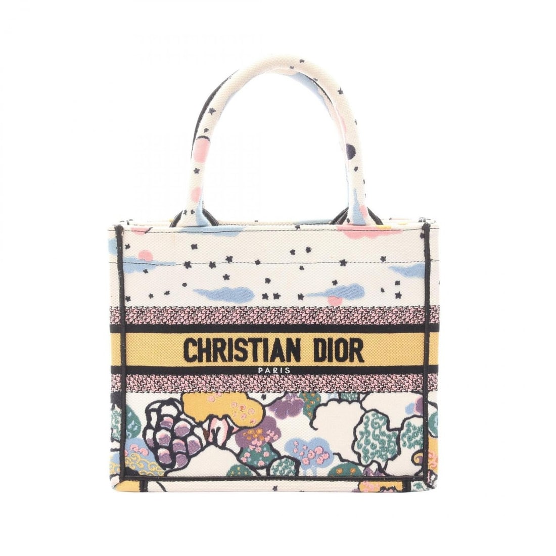 Christian Dior Dior BOOK TOTE Small Tote Bag Handbag Canvas Women's White Multicolor: --- Catalog ---Category: SizeSize (HxWxD): 22cm x 27cm x 13cm / 8.66'' x 10.62'' x 5.11''Category: DesignType: Handbag, Tote bagColor: Multi-color, WhiteGender: WomenMaterial: Canvas Category: General