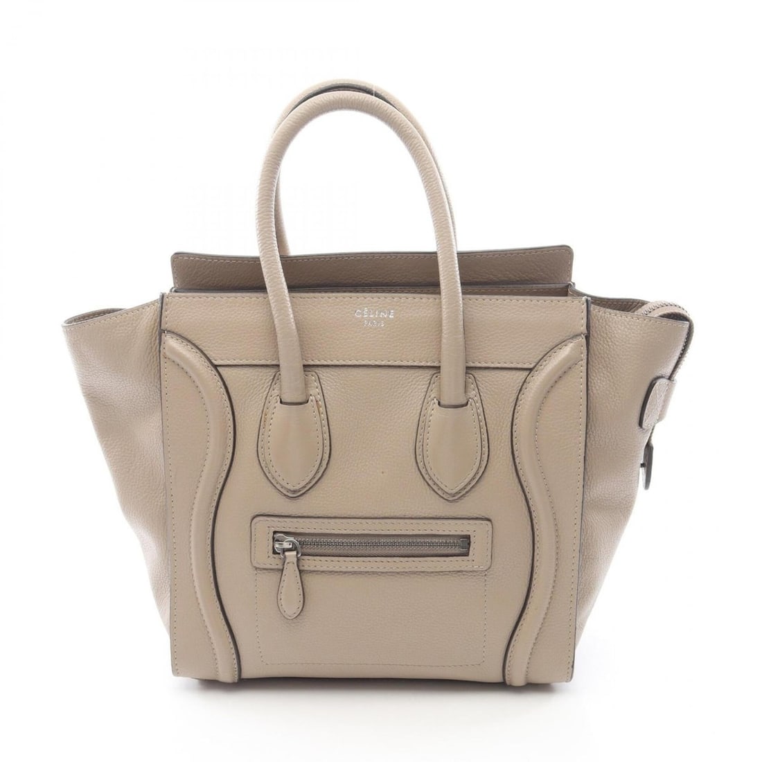 Celine Luggage Micro Shopper Tote Bag Handbag Leather Women's Beige: --- Catalog ---Category: SizeSize (HxWxD): 26cm x 26cm x 13cm / 10.23'' x 10.23'' x 5.11''Category: DesignType: Handbag, Tote bagColor: BeigeGender: WomenMaterial: Leather Category: GeneralBrand: Celi