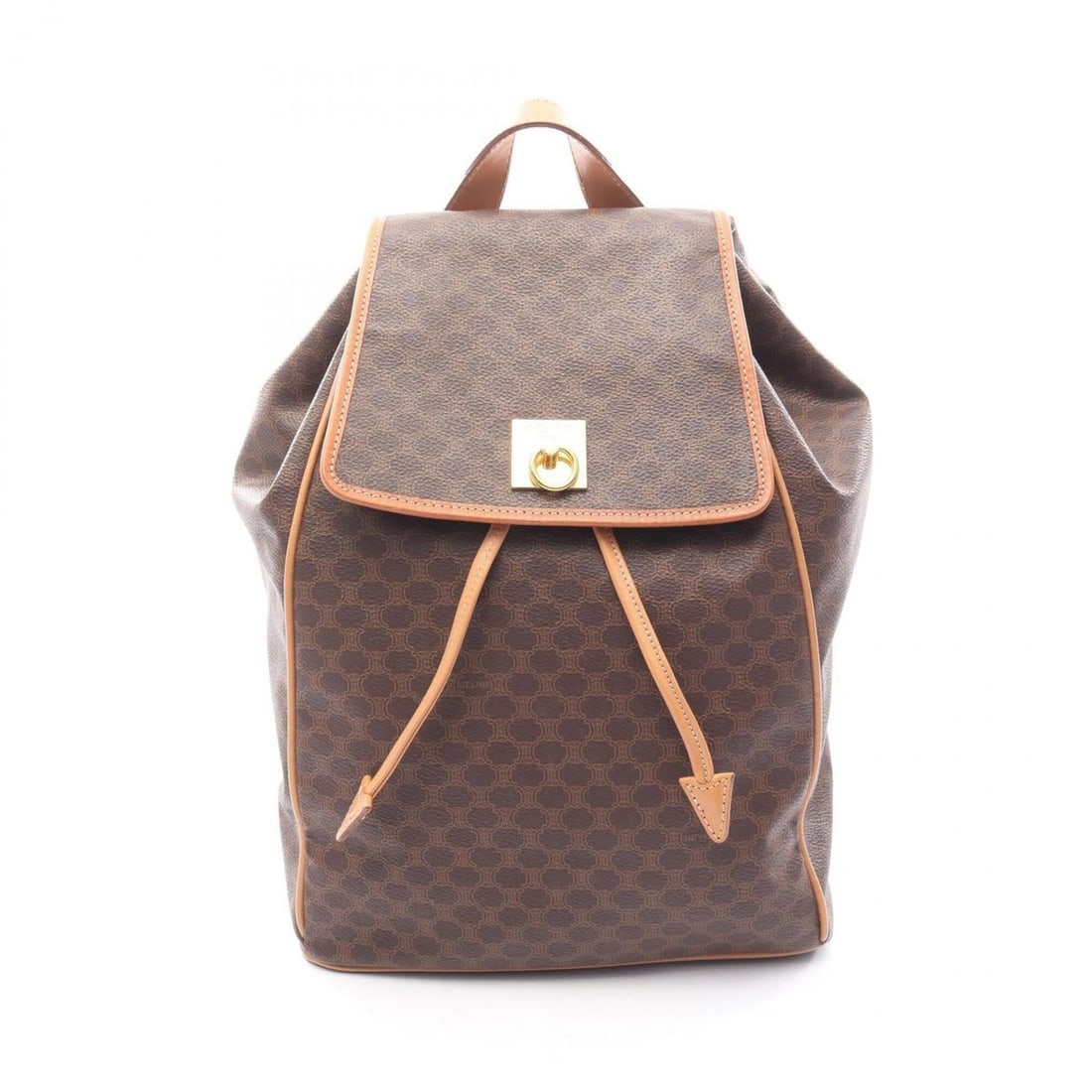 Celine Macadam Backpack/Handbag, Coated Canvas and Leather, Women's, Brown: --- Catalog ---Category: SizeSize (HxWxD): 35cm x 24cm x 13cm / 13.77'' x 9.44'' x 5.11''Category: DesignType: BackpackColor: BrownGender: WomenMaterial: Coated canvas , PVC , Leather Category: Genera