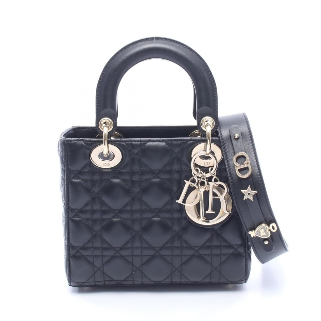 Christian Dior Dior LADY DIOR MY ABCDIOR Lady Small 2-Way Handbag Leather for Women Black: --- Catalog ---Category: SizeSize (HxWxD): 17cm x 20cm x 8cm / 6.69'' x 7.87'' x 3.14''Strap Length: 108cm - 118cm / 42.51'' - 46.45''Handle Length: 30cm / 11.81''Category: DesignType: HandbagColor: B