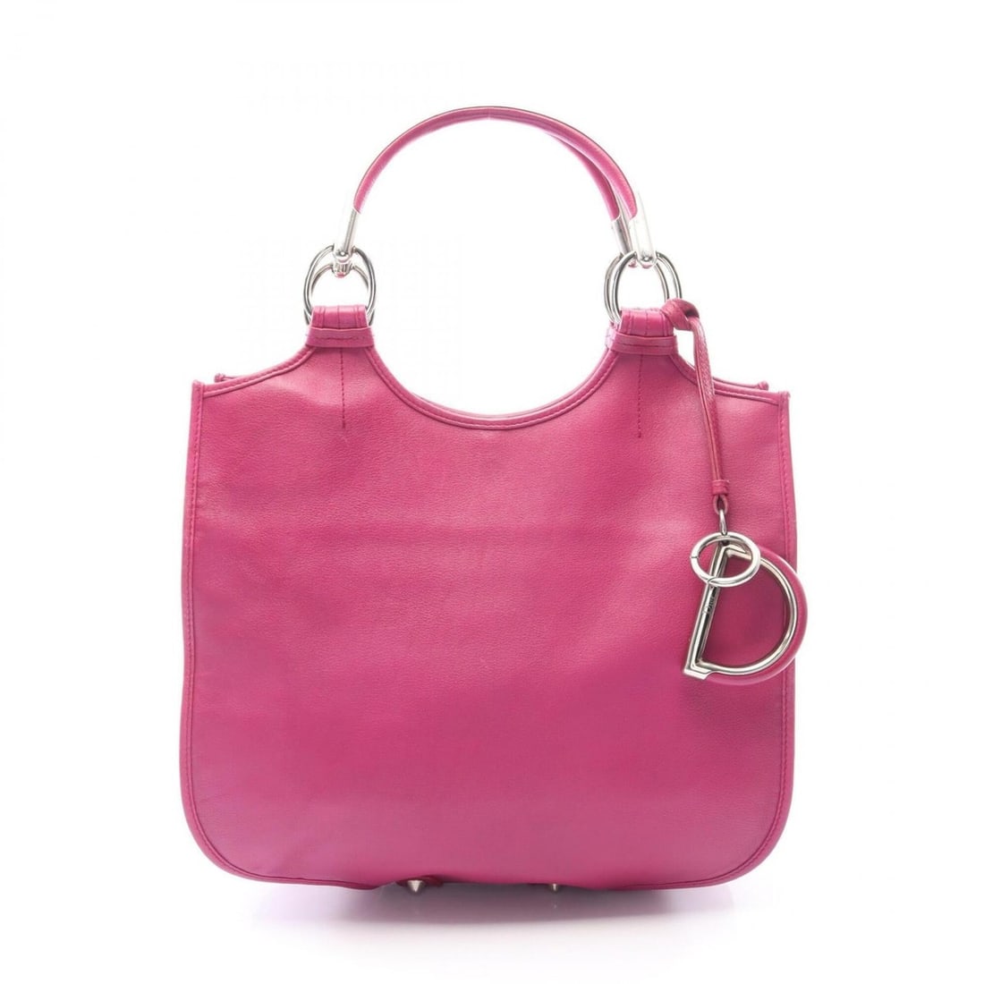 Christian Dior Dior D-charm handbag, leather, women's, pink.: --- Catalog ---Category: SizeSize (HxWxD): 30cm x 30cm x 10cm / 11.81'' x 11.81'' x 3.93''Handle Length: 40cm / 15.74''Category: DesignType: HandbagColor: PinkGender: WomenMaterial: Leather Category: 