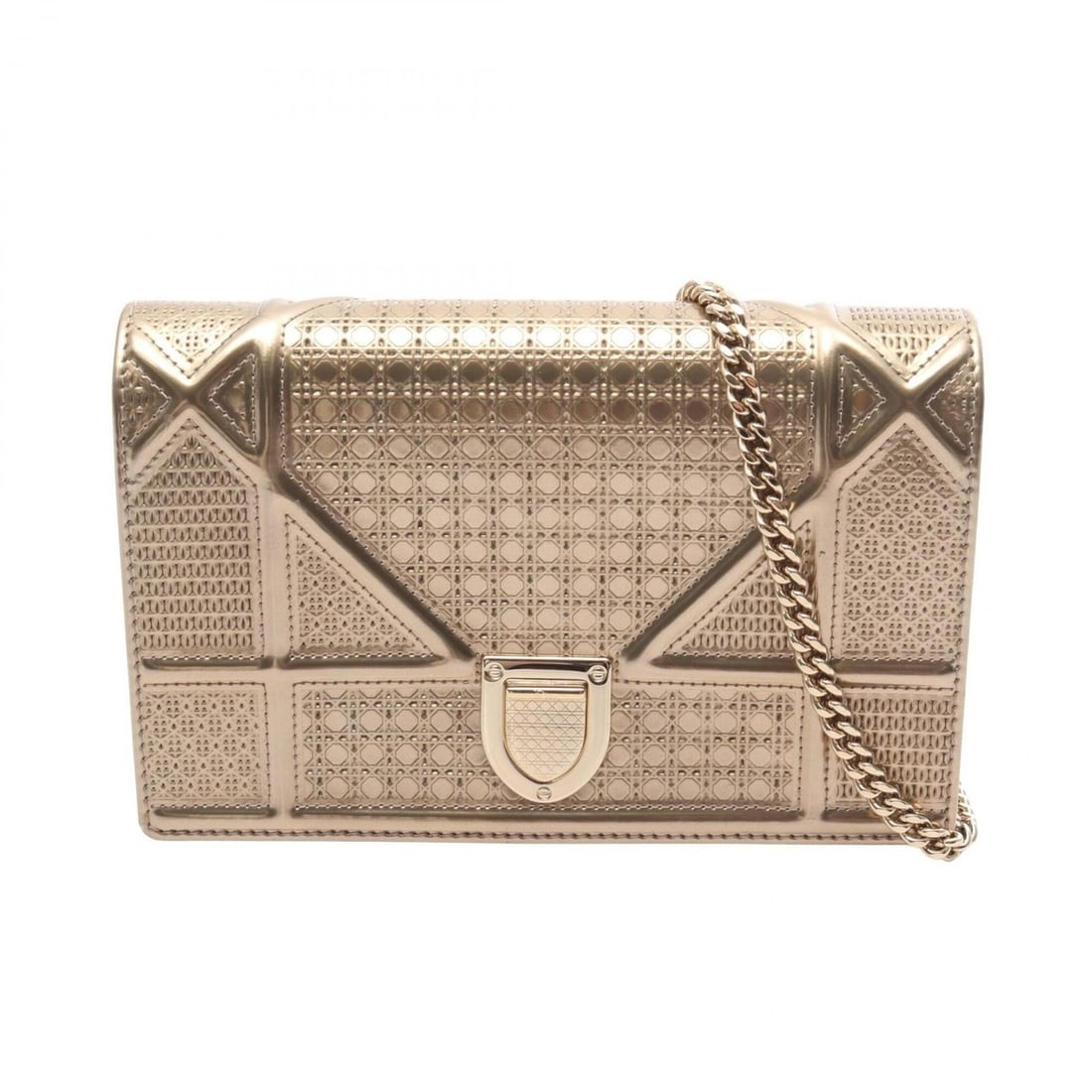 Christian Dior Dior DIORAMA Shoulder Bag/Handbag, Leather, Women's, Gold Tone: --- Catalog ---Category: SizeSize (HxWxD): 12cm x 19cm x 2.5cm / 4.72'' x 7.48'' x 0.98''Strap Length: 122cm / 48.03''Category: DesignType: Handbag, Shoulder bagColor: GoldGender: WomenMaterial: Leath