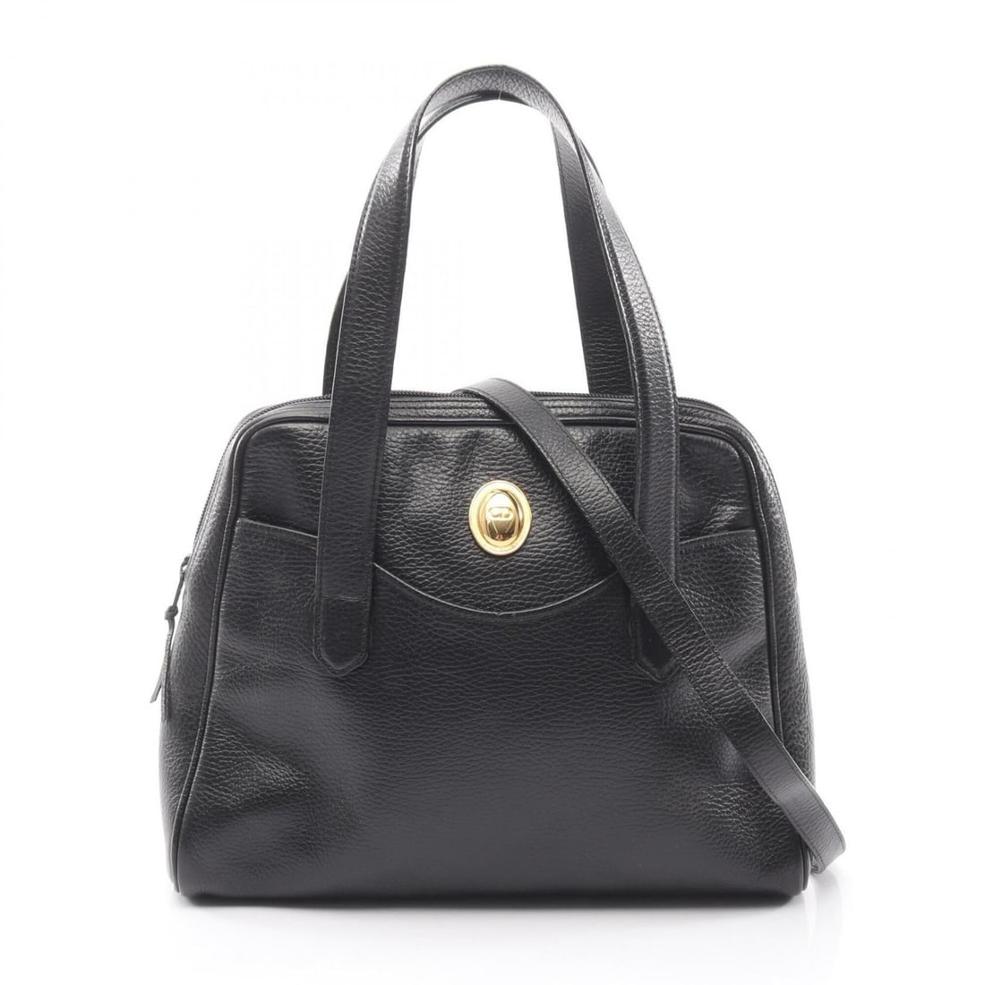 Christian Dior Dior CD Hardware 2-Way Handbag Leather Women's Black: --- Catalog ---Category: SizeSize (HxWxD): 23cm x 30cm x 9cm / 9.05'' x 11.81'' x 3.54''Strap Length: 108cm / 42.51''Handle Length: 53cm / 20.86''Category: DesignType: HandbagColor: BlackGender: Women