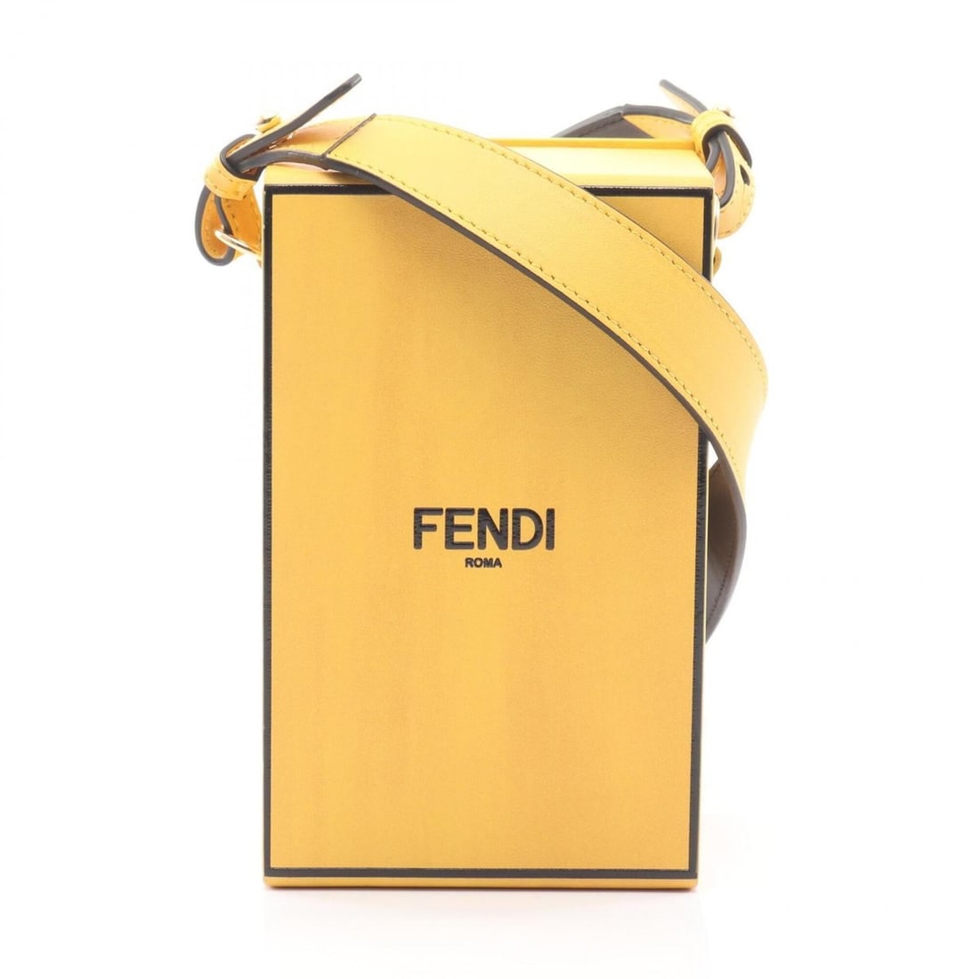 Fendi Box Shoulder Bag Handbag Leather Men's Women's Yellow 7VA519: --- Catalog ---Category: SizeSize (HxWxD): 17cm x 10cm x 7cm / 6.69'' x 3.93'' x 2.75''Category: DesignType: Handbag, Shoulder bagColor: YellowGender: Men,WomenMaterial: Leather Category: GeneralMPN: 