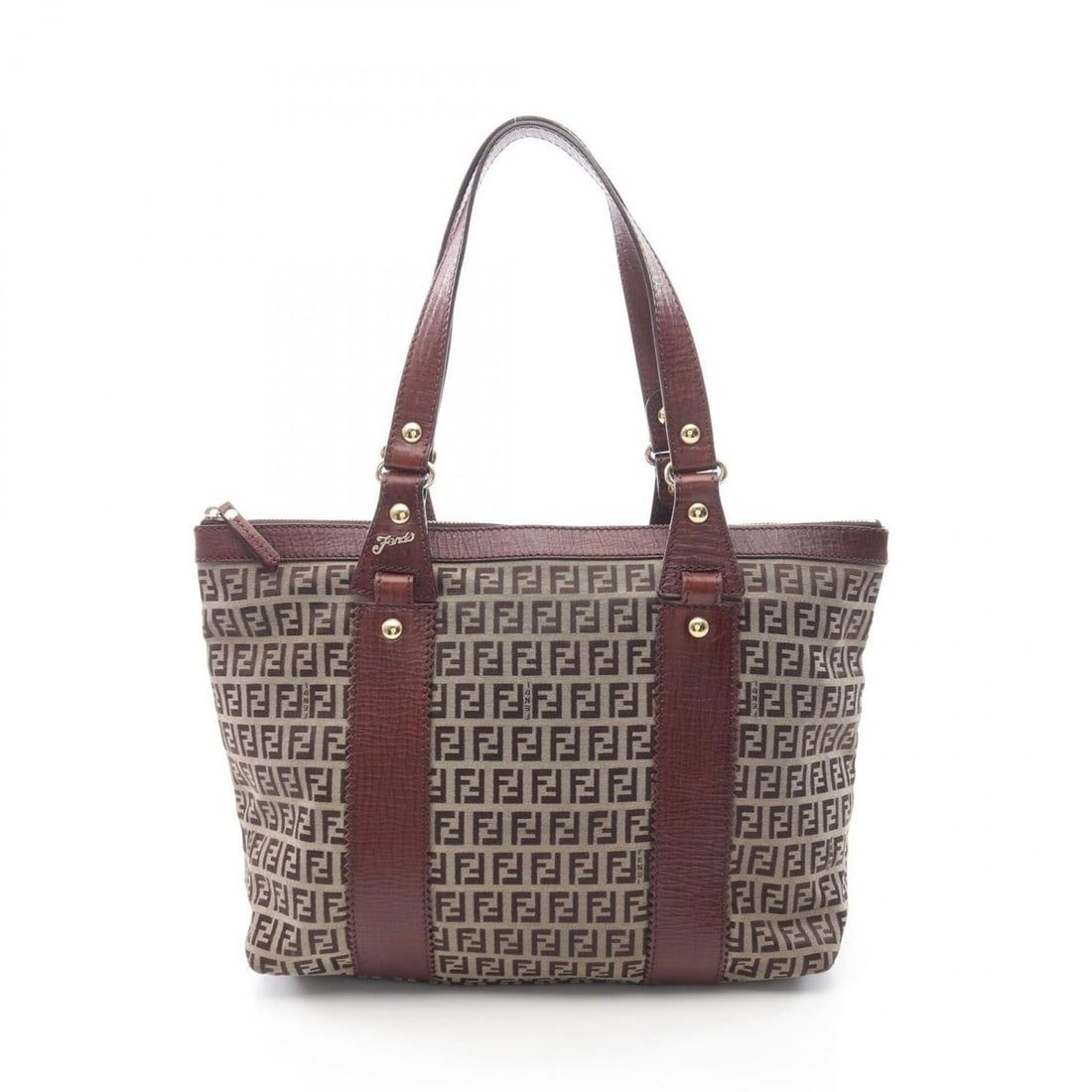 Fendi Zucchino Tote Bag Handbag Canvas Leather Women's Beige Brown: --- Catalog ---Category: SizeSize (HxWxD): 27cm x 32cm x 13cm / 10.62'' x 12.59'' x 5.11''Category: DesignType: Handbag, Tote bagColor: Beige, BrownGender: WomenMaterial: Canvas , Leather Category: Ge