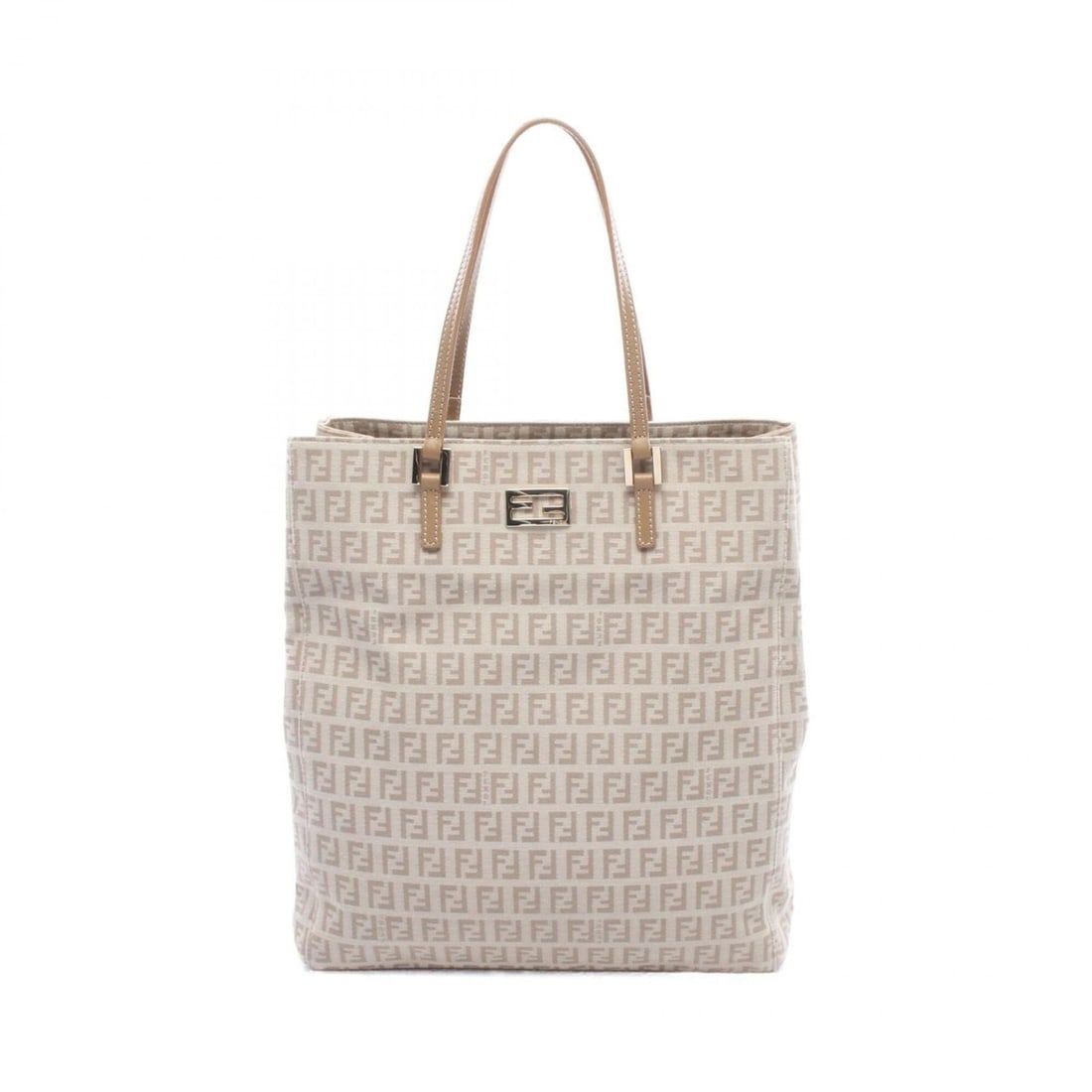 Fendi Zucchino Tote Bag/Handbag, Canvas and Leather, Women's, Ivory/Brown: --- Catalog ---Category: SizeSize (HxWxD): 33cm x 27.5cm x 9cm / 12.99'' x 10.82'' x 3.54''Category: DesignType: Handbag, Tote bagColor: Brown, IvoryGender: WomenMaterial: Canvas , Leather Category: G
