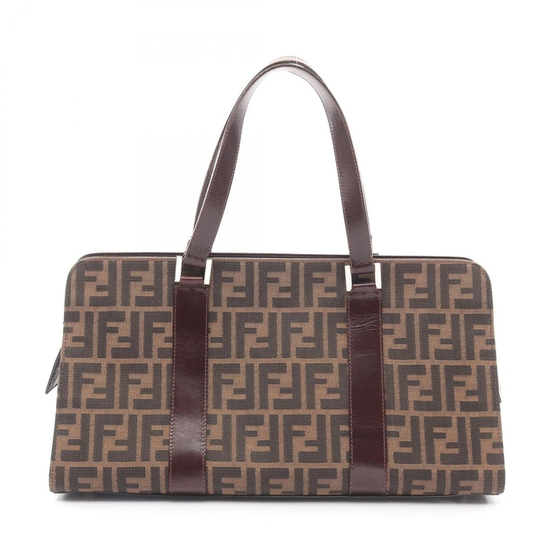 Fendi Zucca Handbag, Canvas and Leather, Women's, Brown: --- Catalog ---Category: SizeSize (HxWxD): 20cm x 36cm x 16cm / 7.87'' x 14.17'' x 6.29''Category: DesignType: HandbagColor: BrownGender: WomenMaterial: Canvas , Leather Category: GeneralBrand: Fendi-